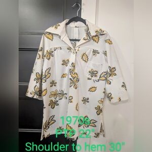 Plus Size Vintage 70's Polyester Top